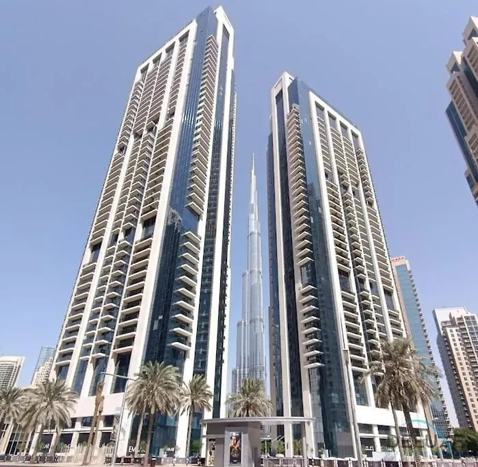 Luxury 1Br Burj Khalifa View Walk To Dubai Mal Lägenhet